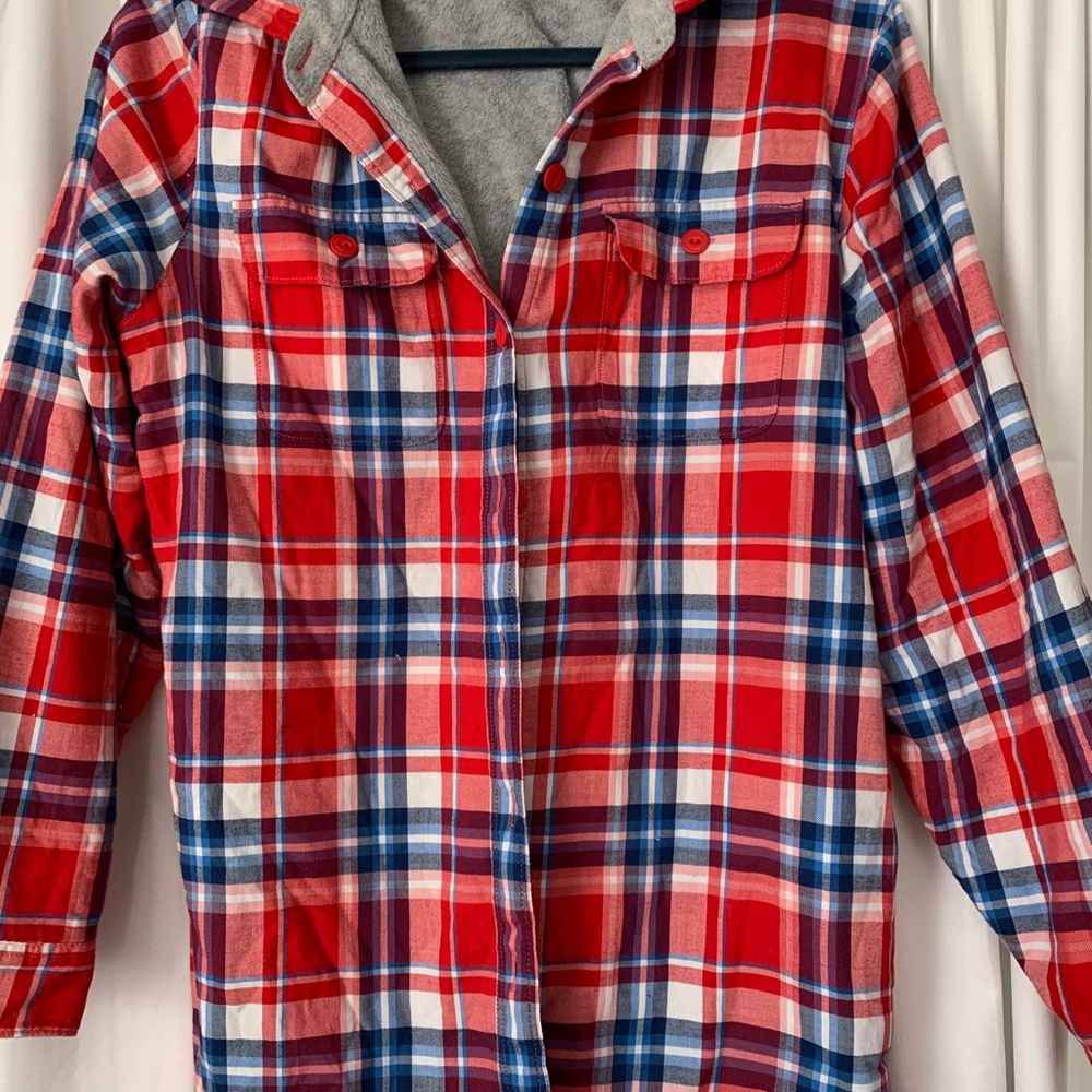 L.L. Bean flannel button down jacket